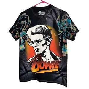 OFFICIAL DAVID BOWIE ZIGGY STARDUST AOP TOUR BAND TEE SHIRT SIZE LARGE NEW